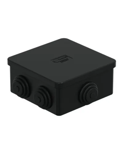 Коробка JBS080 85х85х50, 6 вых., IP44, чёрная (44066BL-1). Коробка монтажная. Экопласт в Ульяновске