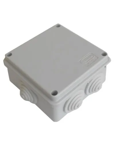 Коробка JBS100 100х100х55, 6 вых., 4P (1,5…6мм²) серая (43207HF-GR). Коробка монтажная, огнестойкая, без галогена. Экопласт в Ульяновске