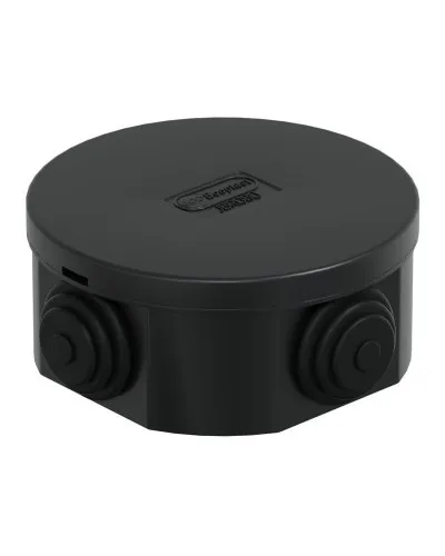 Коробка JBR080 D=80х40, 4 вых., IP44, черная (44005BL-1). Коробка монтажная. Экопласт в Ульяновске