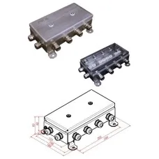КМ-О (16к)-IP66-1224, 12 вводов, нержавейка: Коробка монтажная огнестойкая