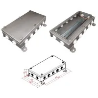 КМ IP55-1530, 14 вводов, нержавейка. Коробка монтажная электротехническая. Гефест