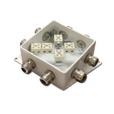 КМ-О (10к*6,0)-IP66-120х120, семь вводов: Коробка монтажная огнестойкая