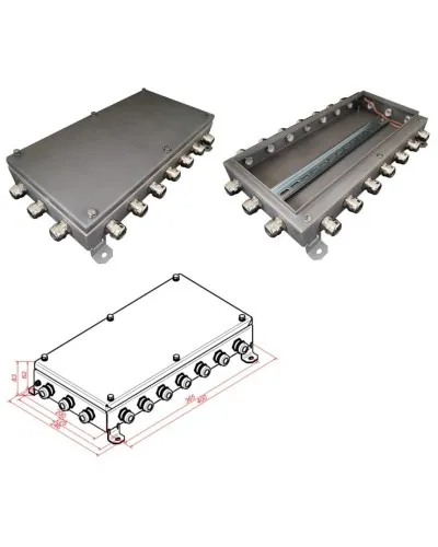 КМ IP66-2040, нержавейка. Коробка монтажная электротехническая. Гефест в Ульяновске