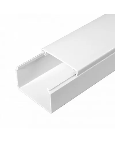 Короб 60х40 (Промрукав) (PR.0560401). Кабель-канал с двойным замком белый 60х40. Промрукав в Ульяновске